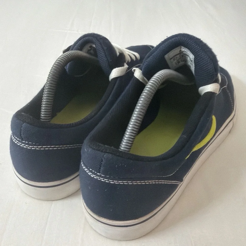 Men NIKE SATIRE CANVAS Navy Blue Trainers 555380-431 US 10.5 skateboard‎ shoes *